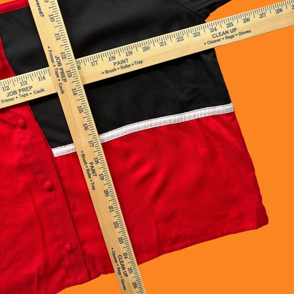 Rebecca Stessens 80s geometric colorblock appliqué blouse L - Picture 4 of 7